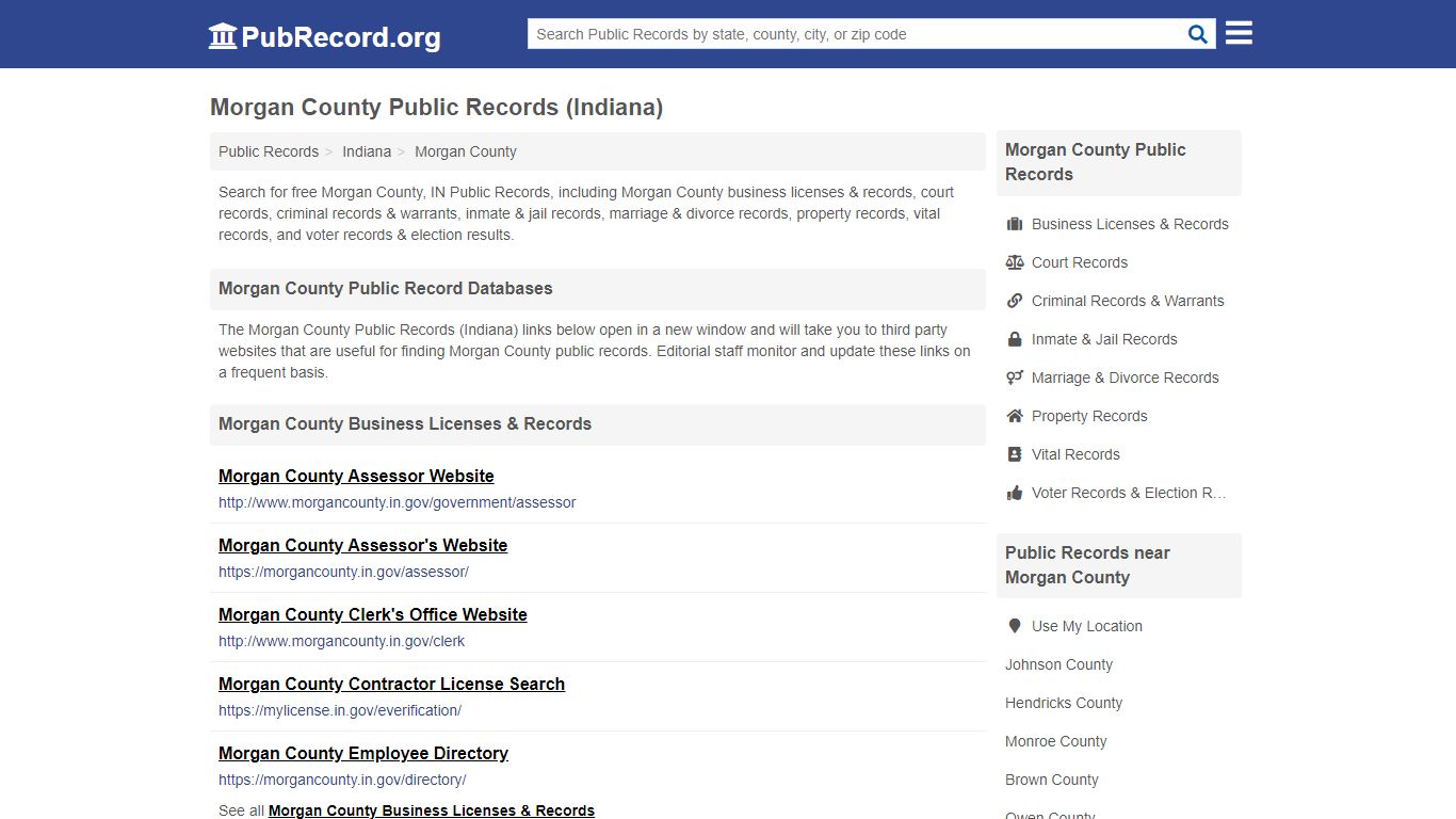 Free Morgan County Public Records (Indiana Public Records)