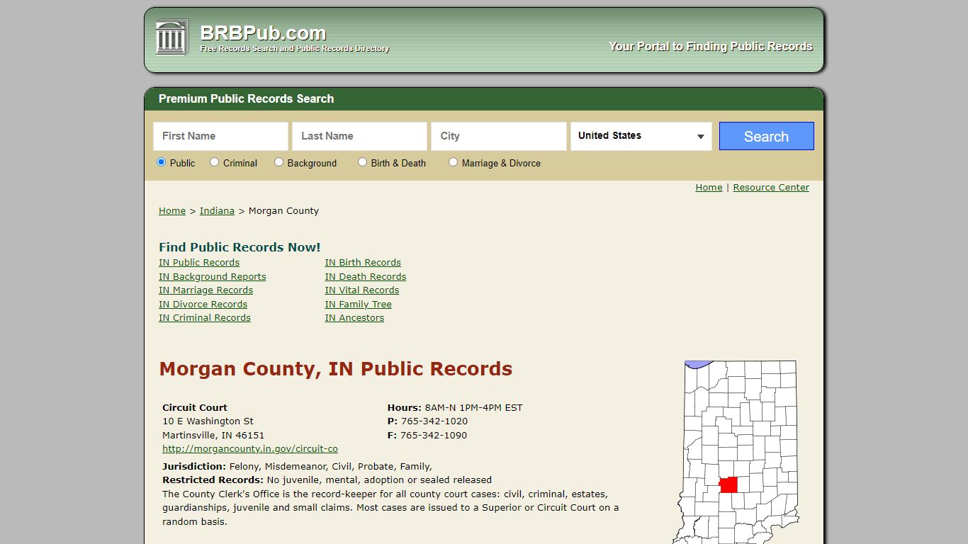 Morgan County Public Records | Search Indiana Government ...