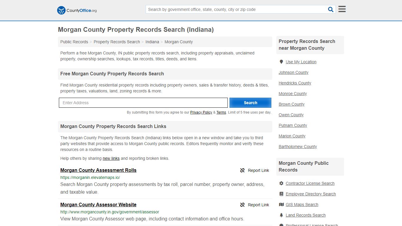 Morgan County Property Records Search (Indiana)